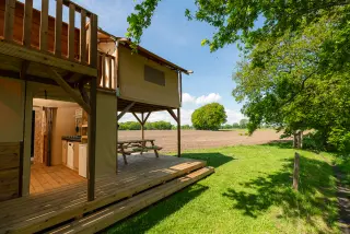 The Village: upper-level terrace and ground-floor deck