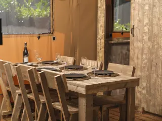 Luxury Suite: dining table set for a meal
