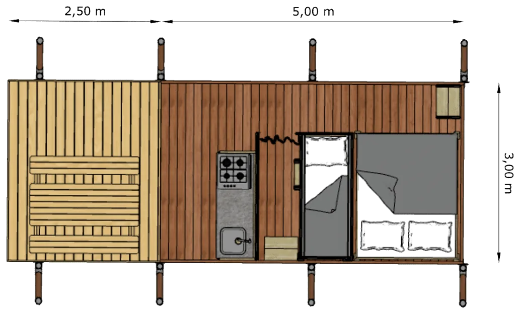 Wood Lodge Cozy 15: planta (plano)