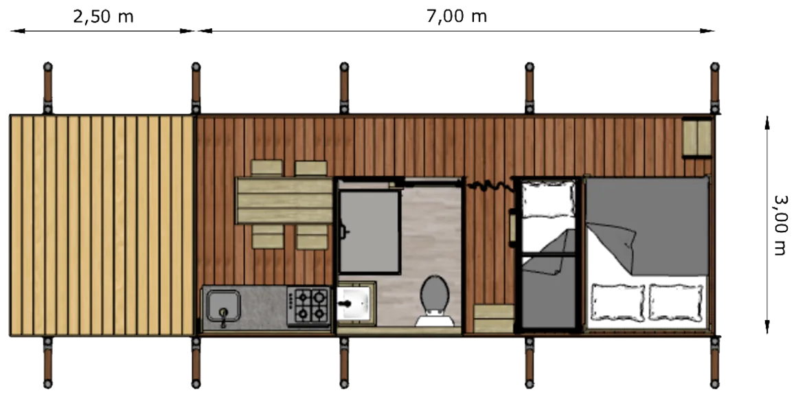 Wood Lodge Cozy 21: planta (plano)
