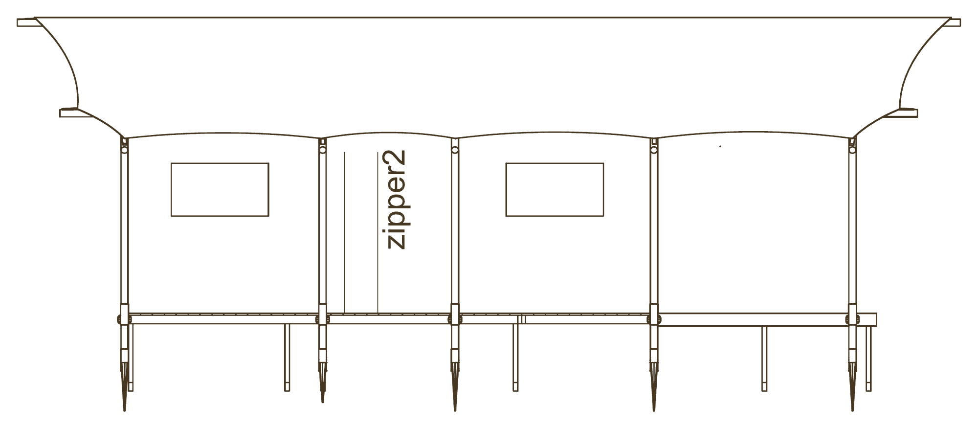 Wood Lodge Midi 27: alzado lateral (plano)